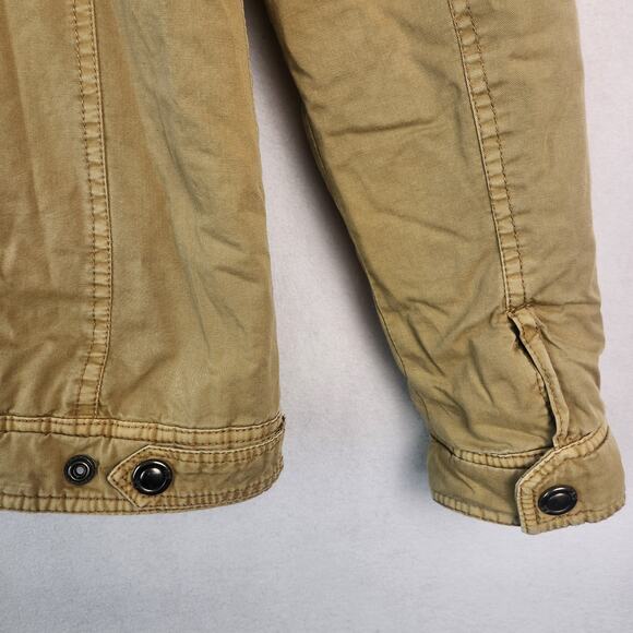 American Stitch Khaki Moto Jacket Multi Pockets Full Zip Men’s SZ SM EUC - Picture 8 of 16